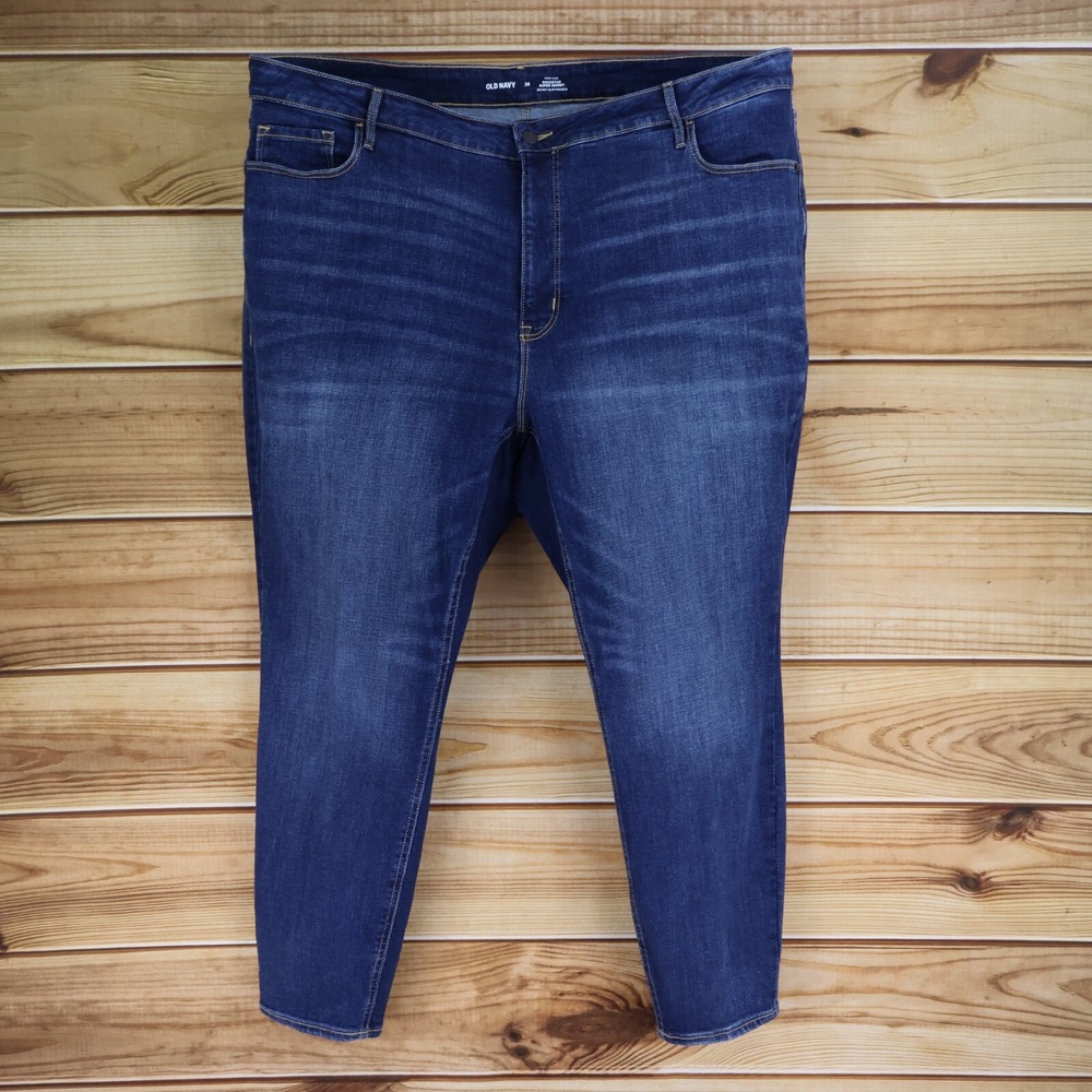 Old Navy Super Skinny Jeans Womens Size 26 Blue Cotton Blend Rockstar Stretch